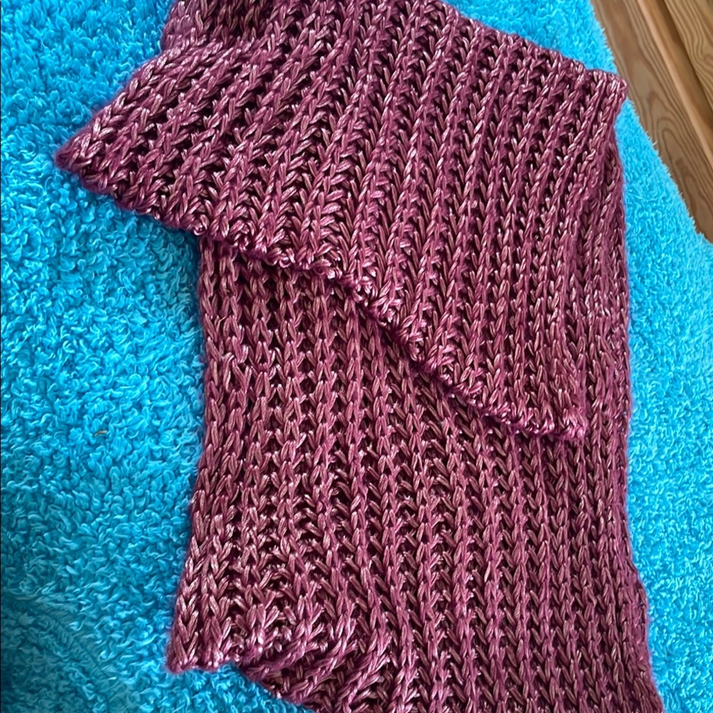 Steve Madden Purple Infinity Loop Knit Scarf